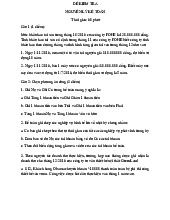 Đề Kiểm Tra Nguyên Lý Kế Toán  | Trường Đại học Kinh tế Quốc dân