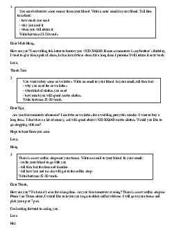 Bài viết gửi thư mẫu