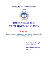Quan hệ lượng – chất, nhân – quả và thực trạng sinh viên trước xu thế toàn cầu hóa | Bài tập lớn môn triết học mác - lênin