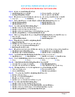 Trắc nghiệm địa 10 bài 3: sử dụng bản đồ trong học tập và đời sống (có đáp án)
