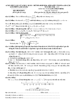 Đề thi chọn HSG văn hóa cấp cụm môn Toán 12 năm học 2016 – 2017 cụm THPT Lạng Giang – Bắc Giang