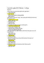 Trắc nghiệm học phần kinh tế chính trị | Trường đại học Bách Khoa Hà Nội