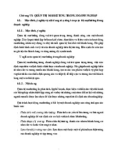 Chương VI: Quản trị Marketing trong Doanh Nghiệp (Marketing Management) môn Marketing căn bản | Trường đại học Mở Hà Nội