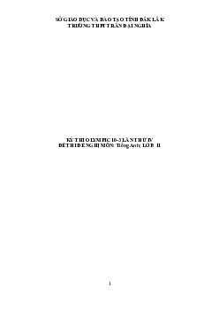 Đề thi Olympic 10 tháng 3 lần thứ 3 môn Tiếng Anh năm 2019 môn Tiếng Anh 11 THPT Trần Đại Nghĩa