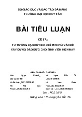 Tiểu luận môn Tư tưởng Hồ chí minh - trường đại học Duy tân.