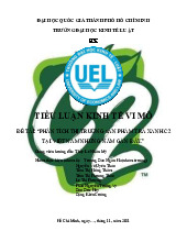 PHÂN TÍCH THỊ TRƯỜNG SẢN PHẨM TRÀ XANH C2 TẠI VIỆT NAM NHỮNG NĂM GẦN ĐÂY