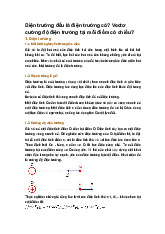 Điện trường đều là điện trường có? Vectơ cường độ điện trường tại mỗi điểm có chiều?