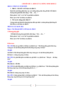 Chuyên đề định lí và chứng minh định lí Toán 7