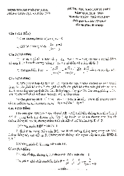 Đề thi thử Toán vào lớp 10 năm 2019 – 2020 phòng GD&ĐT Chí Linh – Hải Dương