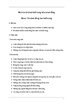 Tập làm văn lớp 5: Tả cảnh buổi sáng trên cánh đồng | Tiếng việt 5