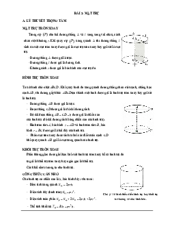 Các dạng bài tập VDC mặt trụ, hình trụ và khối trụ Toán 12