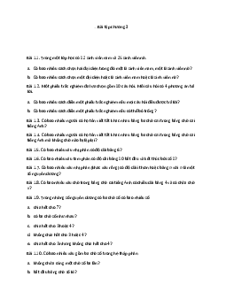 Bài tập chương 3 môn Đại Cương | Đại học Thăng Long