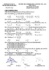 Đề cuối học kì 2 Toán 7 năm 2023 – 2024 trường THCS Hoàng Diệu – Hải Phòng