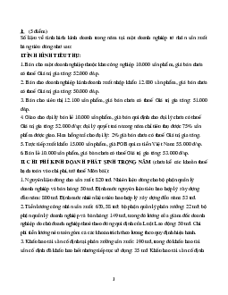 Bài tập Thuế thu nhập doanh nghiệp có đáp án | Đại học Kỹ thuật - Công nghệ Cần Thơ