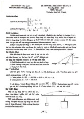Đề khảo sát tháng 10 Toán 9 năm 2024 – 2025 trường THCS Nghĩa Tân – Hà Nội