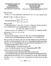 Đề tuyển sinh lớp 10 môn Toán (chuyên) năm 2025 – 2026 sở GD&ĐT Ninh Bình