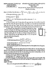 Đề khảo sát Toán 9 lần 2 năm 2023 – 2024 phòng GD&ĐT Hà Đông – Hà Nội