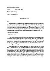Bài Kiểm Tra Số 1 - Quản Trị Chất Lượng | Trường Đại học Thương Mại