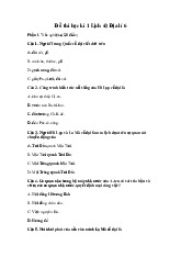 Đề thi học kỳ 1 môn Lịch sử & Địa Lý lớp 6 năm học 2024 - 2025 - Đề số 2 | Bộ sách Cánh diều