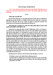 Câu hỏi ôn tập môn luật đất đai - Pháp luật đại cương | Trường Đại học Văn hóa Hà Nội