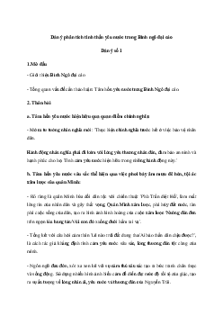 Văn mẫu lớp 10: Phân tích tinh thần yêu nước trong Bình Ngô đại cáo (2 Dàn ý + 8 mẫu) | Cánh diều