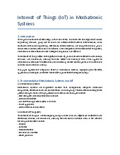 IoT Integration in Mechatronic Systems: Benefits, Applications & Challenges | Môn Mechatronic system - Đại học Sư phạm Kỹ thuật Thành phố Hồ Chí Minh