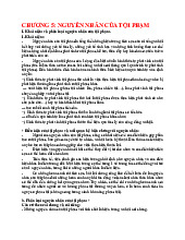 Chương 5 Nguyên nhân của tội phạm Môn Tội phạm học | Trường Đại học Luật Hà Nội