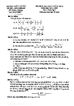 Đề kiểm tra kỳ 2 Toán 7 năm 2018 – 2019 trường chuyên Hà Nội – Amsterdam