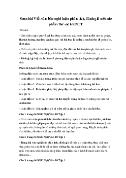 Soạn bài Viết văn bản nghị luận phân tích, đánh giá một tác phẩm thơ sách KNTT