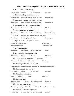 Trắc nghiệm về các thì trong tiếng anh