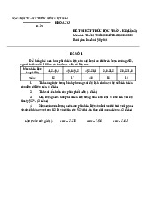 Đề Thi Kết Thúc Học Phần | Môn Toán thống kê - Học viện Thanh thiếu niên Việt Nam
