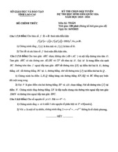 Đề chọn đội tuyển thi HSG QG môn Toán THPT năm 2025 – 2026 sở GD&ĐT Lào Cai