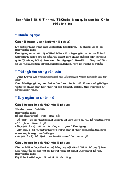 Soạn Văn 8 Bài 6: Tình yêu Tổ Quốc | Qua Đèo Ngang | Chân trời sáng tạo