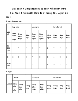 Giải Toán lớp 4 Bài 16: Luyện tập chung | Kết nối tri thức