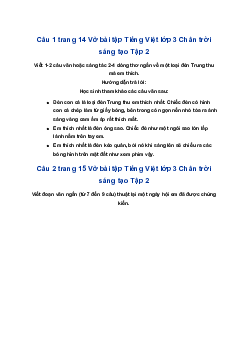Giải Bài 4: Độc đáo lễ hội đèn Trung Thu trang 13 VBT Tiếng Việt lớp 3 Tập 2 Chân trời sáng tạo