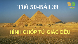 Giáo án điện tử Toán 8 Bài 39 Kết nối tri thức: Hình chóp tứ giác đều