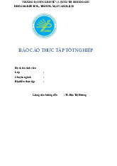 Báo cáo Thực Tập Tốt Nghiệp về Marketing tại Công Ty Quang Đạt Food | Môn Thực tập tốt nghiệp - Đại học Kinh tế và Quản trị kinh doanh, Đại học Thái Nguyên