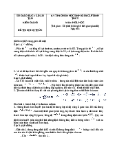 Đề thi chính thức - Kỳ thi chọn học sinh giỏi cấp tỉnh THCS môn: Hoá học 9 | Sở GD&ĐT Kiên Giang