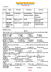 Đề Cương Ôn Tập Giữa Kỳ 1 Tiếng Anh 9 Global Success 2025-2026