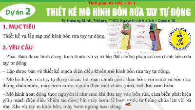 Giáo án điện tử Công nghệ 8 Chân trời sáng tạo: Dự án 2