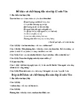 Đề khảo sát chất lượng đầu năm môn Văn lớp 12 năm 2025 (Đề 2)