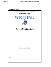 C1.2 Writing Course Materials: Letters & Essays Guide môn English Studies| Trường Đại học Thăng Long
