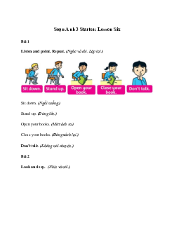 Giải Tiếng Anh lớp 3 Starter: Lesson Six | Family and Friends