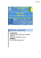 Chương 1: Giới thiệu về Thống Kê trong Kinh Tế và Kinh Doanh môn Thống kê trong kinh tế và kinh doanh | Trường Đại học Kinh Tế Quốc Dân