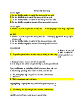 Trắc nghiệm hóa sinh lâm sàng- Trường Đại Học Văn Lang