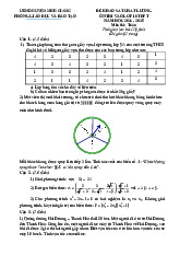 Đề KSCL thi vào lớp 10 môn Toán năm 2025 phòng GD&ĐT Ninh Giang – Hải Dương có đáp án