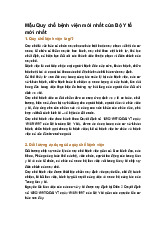 Mẫu Quy chế bệnh viện mới nhất của Bộ Y tế mới nhất