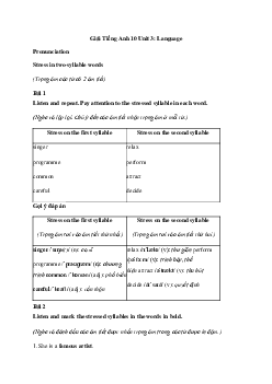Tiếng Anh 10 Unit 3: Language - Kết Nối Tri Thức
