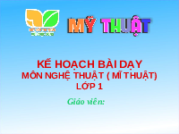 Giáo án điện tử Mĩ Thuật 1 Chủ Đề 4 Kết nối tri thức: Sáng tạo từ những hình cơ bản