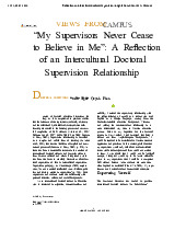 Reflection on Intercultural Doctoral Supervision: Insights from Phan 2023 môn English Studies| Trường Đại học Thăng Long